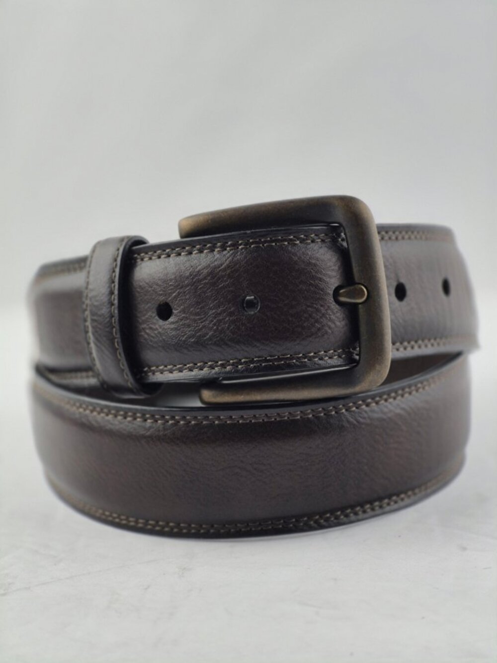 Columbia Sportswear Brown Faux Leather Vegan Casual Belt Size Medium 34-36